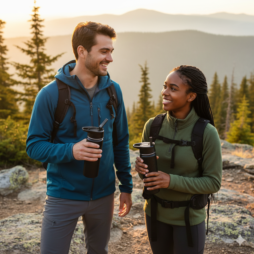 Gourde De Trekking En Acier Inoxydable – Fiable, Pratique & Compatible Filtres À Eau