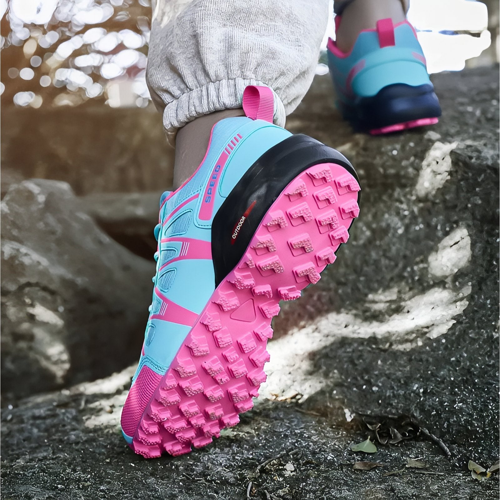 Chaussure Randonnée Femme Légère Bleu et Rose - Rando Store™
