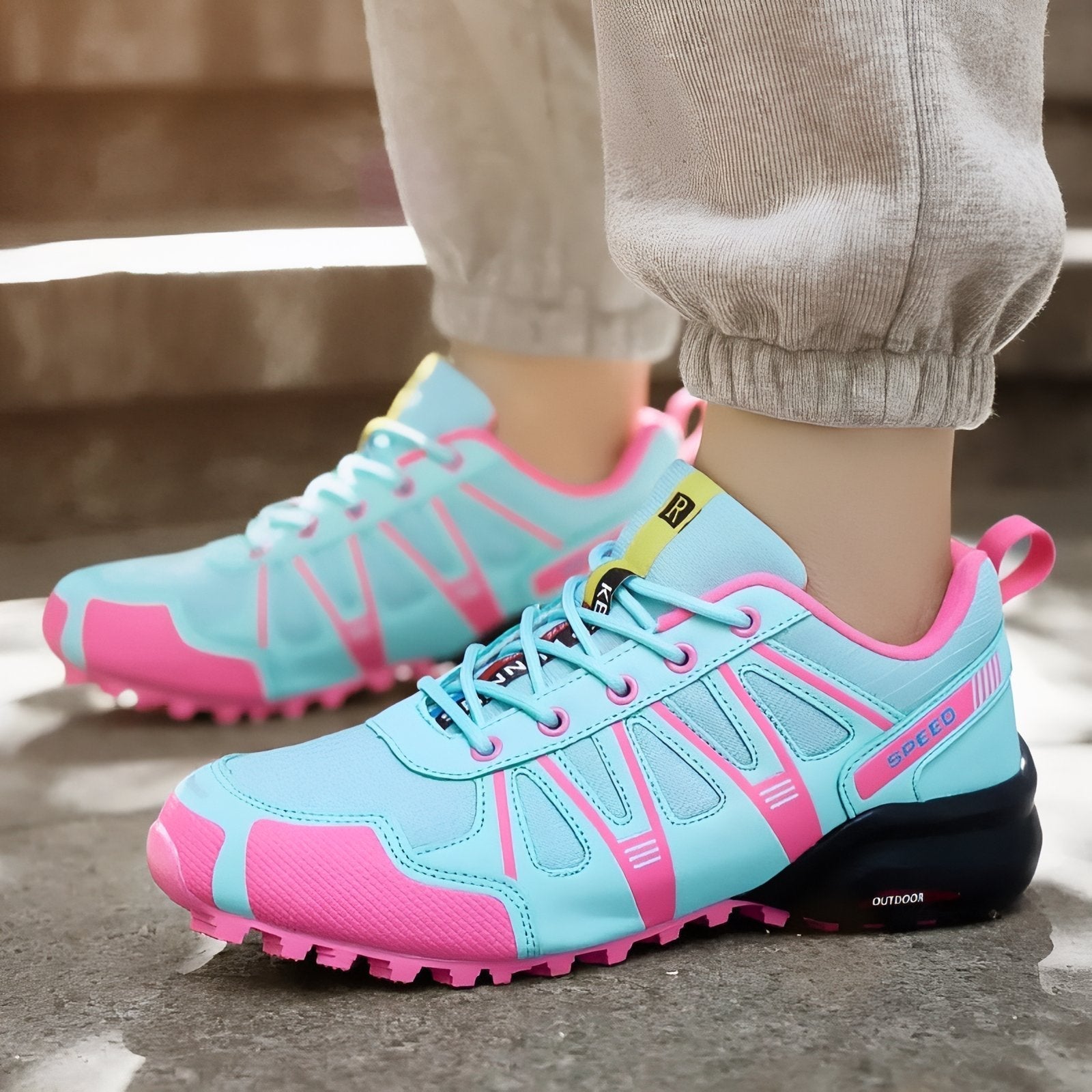 Chaussure Randonnée Femme Légère Bleu et Rose - Rando Store™