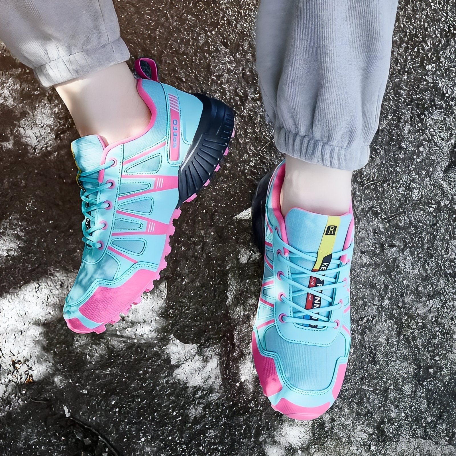 Chaussure Randonnée Femme Légère Bleu et Rose - Rando Store™