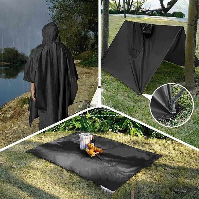 Poncho Trekking Imperméable – 3 - en - 1 Tente et Tapis de Sol - Rando Store™