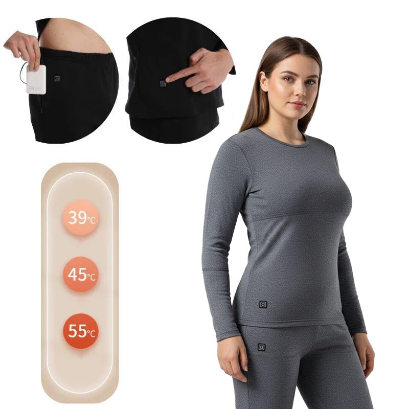 Sous - Vêtement Chauffant Trekking Femme – Hiver, 3 Niveaux de Chaleur, Respirant & Confortable - Rando Store™